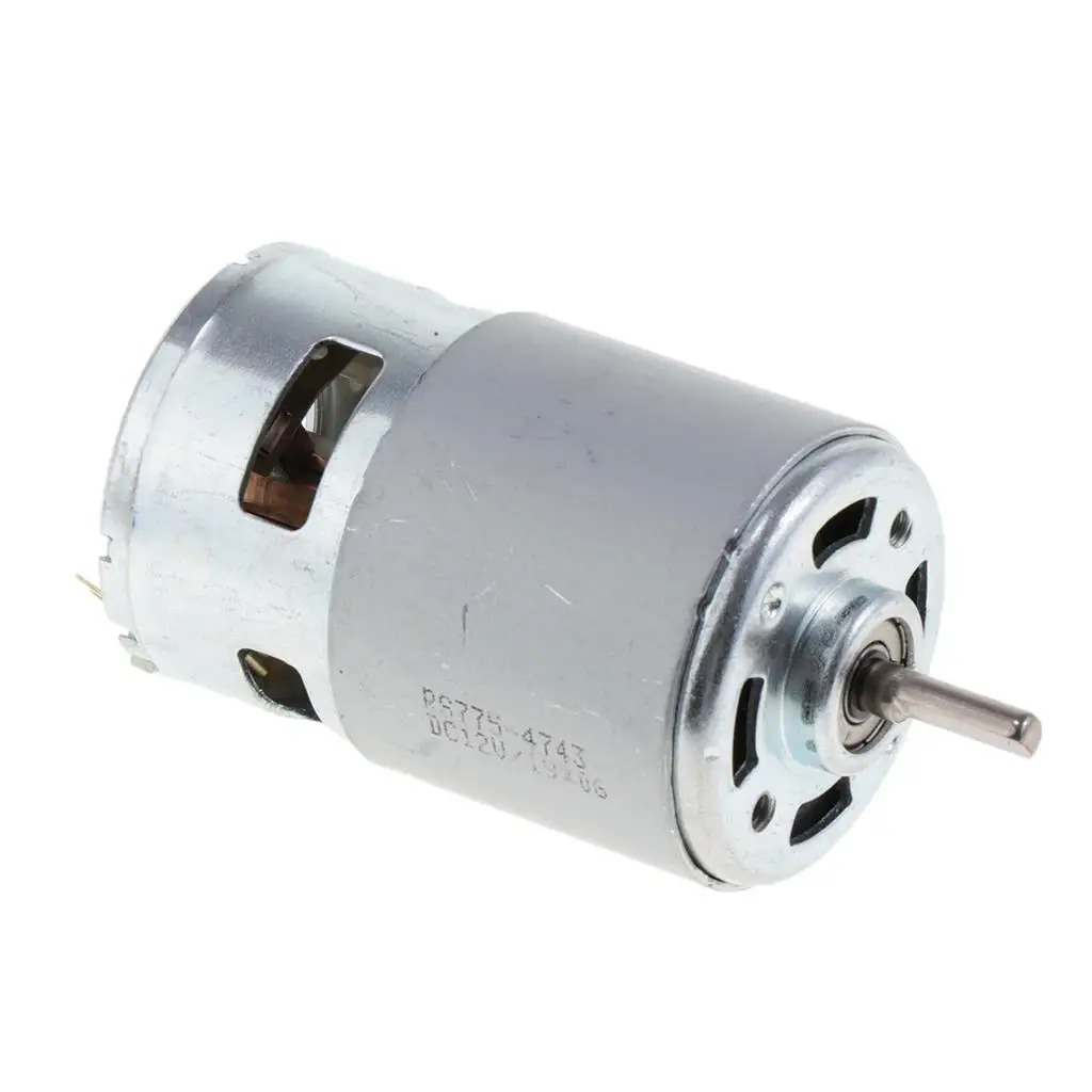 775 12V รถไฟฟ้า DC มอเตอร์ไมโครไฟฟ้ามอเตอร์โลหะ 4500 RPM
