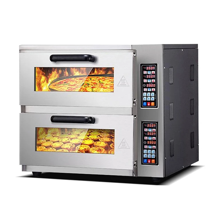 Small Size Double Layers Baking Oven Stainless Steel Electric Pizza Oven For Sale