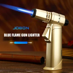 JOBON Blue Flame Gun Lighter Adjustable Flame Locking Flame Function 360° Can inverted to use Ignition Tool
