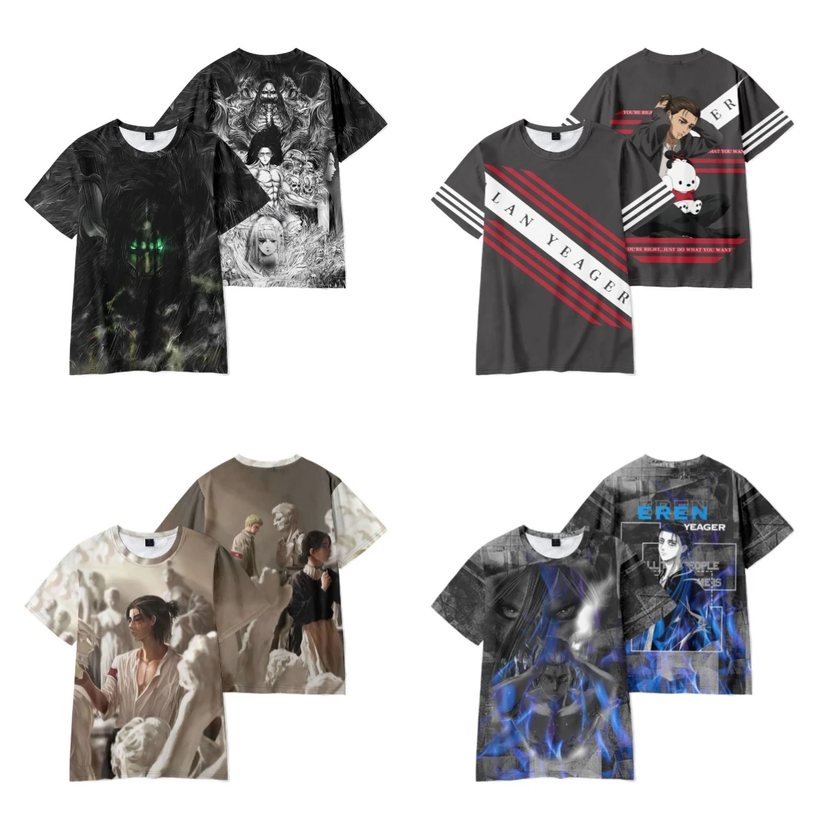 

2025 Summer Hot-selling New Animation Series T-shirt 3D Fashion Short-sleeved Outdoor Crew Neck Casual Street Breathable Top