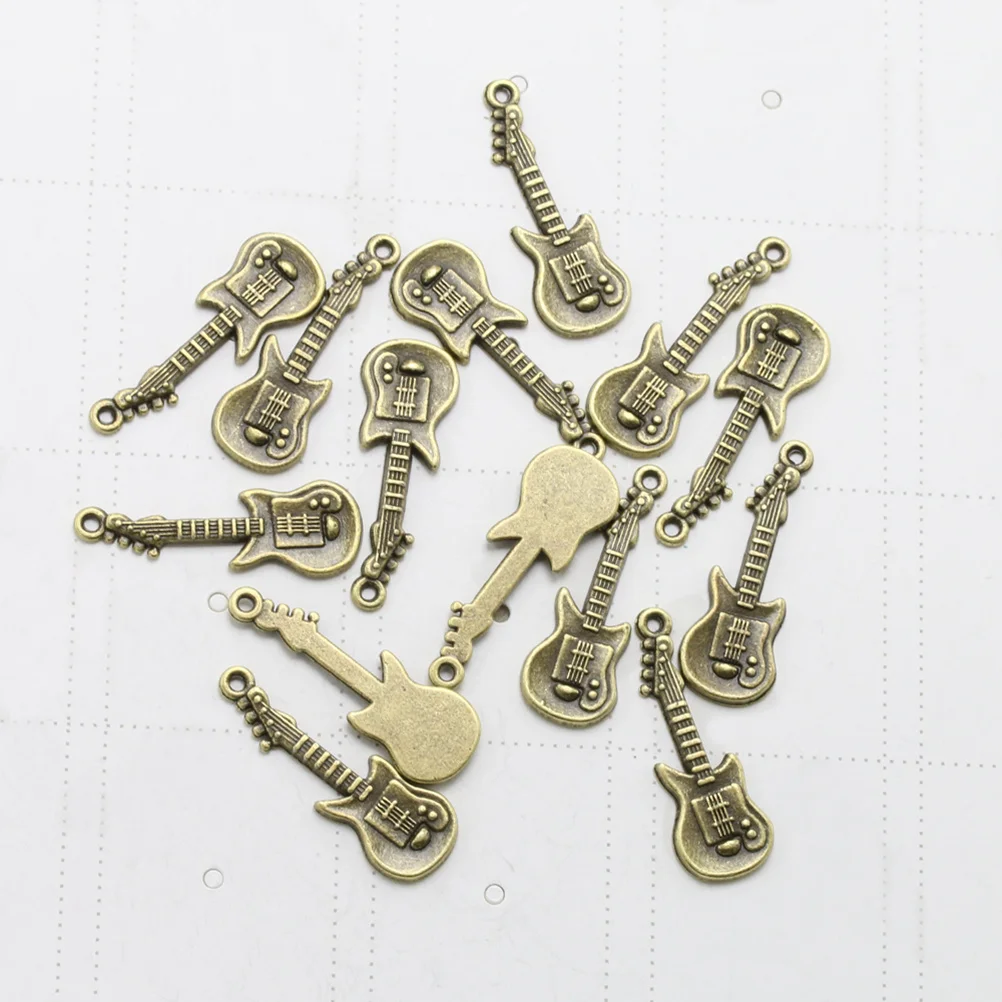 

20Pcs Guitar Pendant Alloy Charms DIY Jewelry Making Accessories for Necklace Bracelet Keychain Anklet Charm Pendants