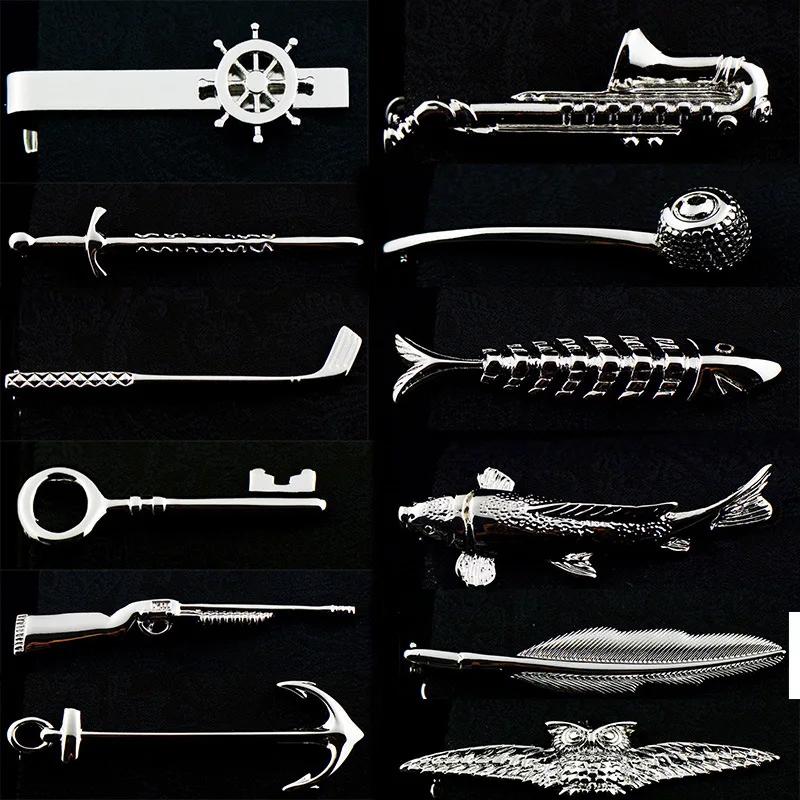 

EASY.H Новая высококачественная лазерная гравированная черная мужская деловая булавка для галстука с рулем и перьями, бесплатная доставка