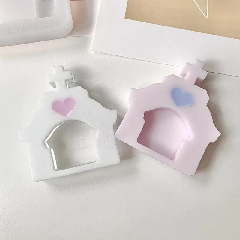 Soft Silicone Mold for Epoxy Resin Jewelry Making Love Church Mold DIY Resin Casting Mold Ornament Craft