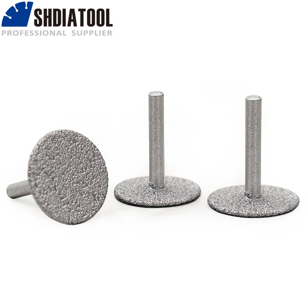 

DIATOOL 3pcs/pk Dia35mm Vacuum Brazed Diamond Saw Blade 6mm Round Shank Diamond Disks Cutting Grinding Engraving Bits