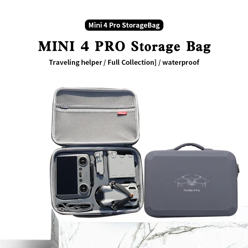 Shoulder Portable Bag For DJI Mini 4 Pro Storage Bag Case for RC 2/RC-N2 Remote Control Travel Box Drone Accessories