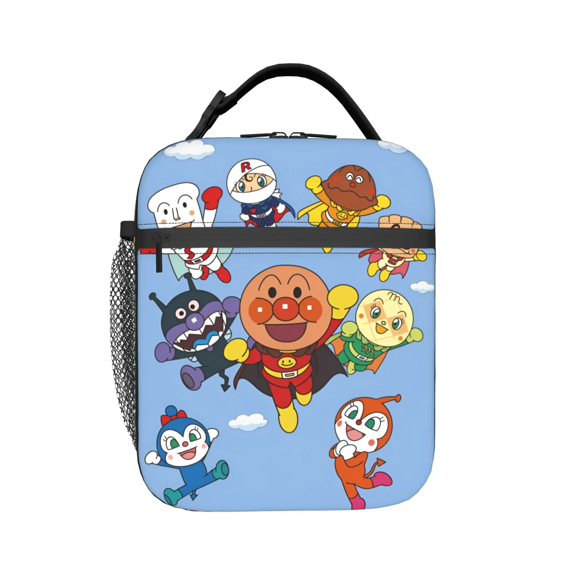

Custom Anpanmans Insulated Lunch Bag for Work School Cartoon Leakproof Thermal Cooler Bento Box Unisex