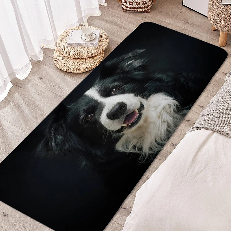 

Border Collie Carpet for Bedroom Funny Doormat Entrance Door Entryway House Entrance Mat Bathroom Laundry Room Floor Carpet