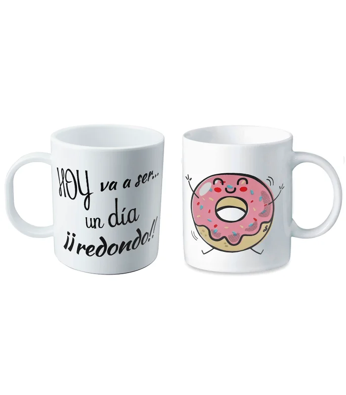 Tradineur Ceramic Mug with Cartoon and Funny Phrase, Coffee Cup, Tea, Infusions, Breakfast, Dishwasher Safe