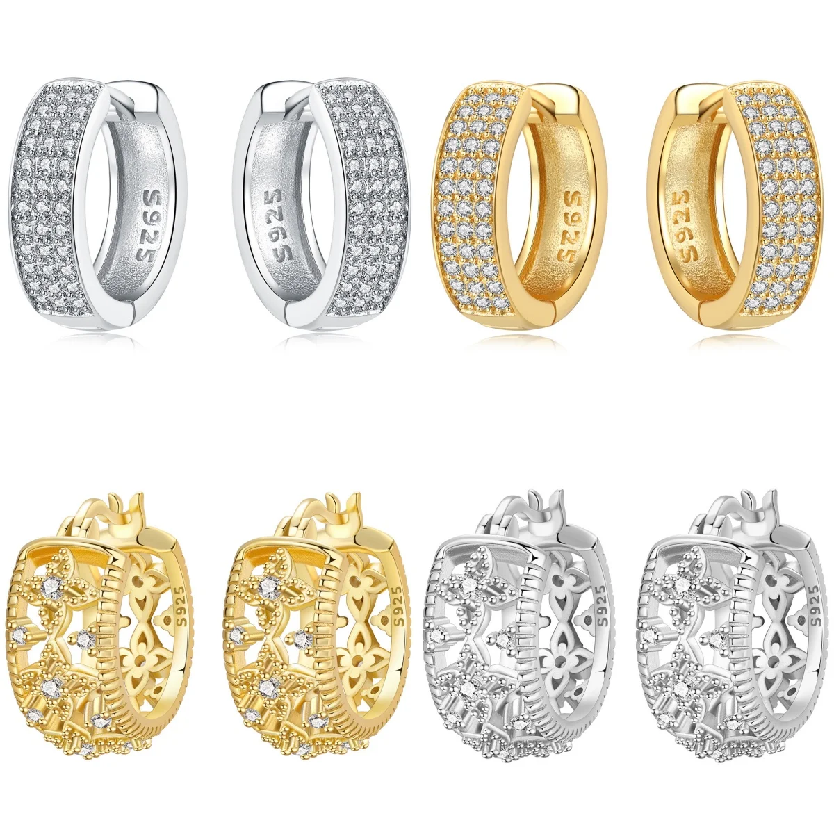 

925 Sterling Silver Exquisite Silver Earring Jewelry Versatile Hoop Earrings For Women Jewelry Fine Birthday Party Gifts