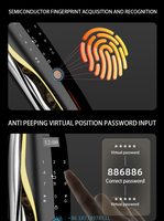 oor Lock Fingerprint Intercom WiFi Smart Door LockPLM-1 3D Face Deadbolt Smart D