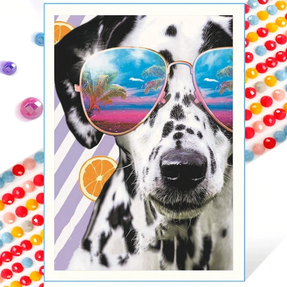 

Алмазная картина своими руками, собачье животное, алмазная вышивка, полная алмазная мозаика, художественное украшение стены, праздничный подарок