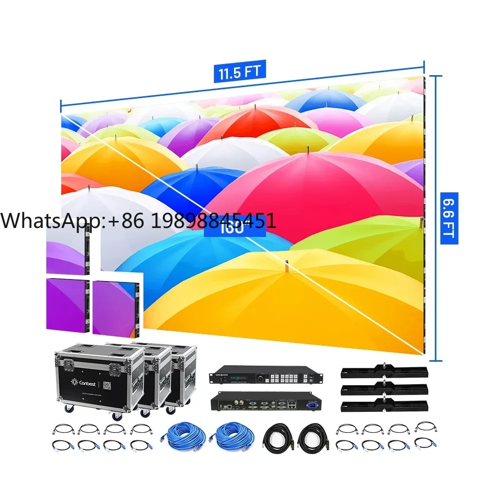 

P3 P4 P5 P6 P7.62 Led Video Wall System Package Indoor Display Exhibition Booth Stage Screen Panel Digital Signage and Displays