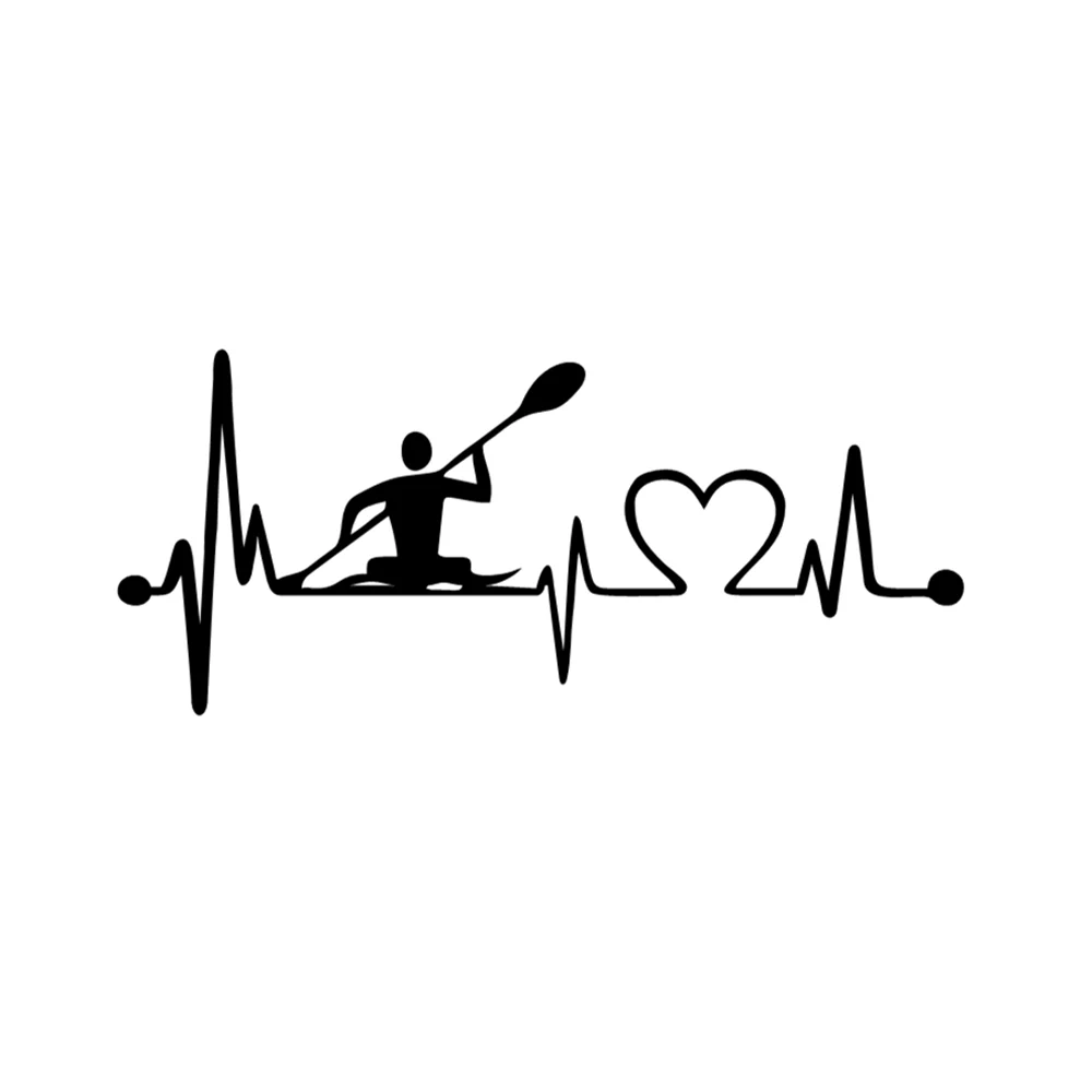 

14.5cm*6cm Car Sticker Personality Heart Lifeblood Kayak Fashion Creative Car Sticker