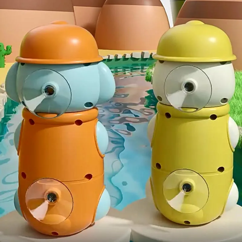 Bonito pato/elefante bebê jogar girador com sucção hower brinquedos de banho crianças água jogar girador waterdol jogos para criança banheiro