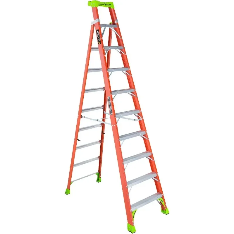 Louisville Ladder 10-foot Fiberglass Cross Step Ladder, 300-Pound Load Capacity, Type IA, FXS1510