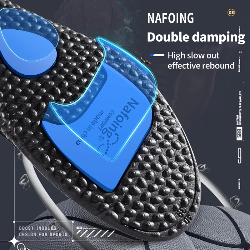 NANOING-Aumento da altura Palmilhas para os Pés, EVA Memory Foam Shoes Pad, Palmilha de elevação ortopédica respirável para esporte, Cuidados de corrida