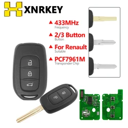 XNRKEY Smart Remote Key 433MHz PCF7961M for Renault Sandero Dacia Logan Lodgy Master3 Clio4 Trafic Duster Kwid Scenic Dokker