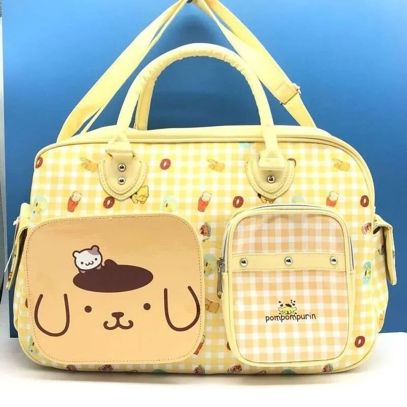 Sanrio Serie Draagtas Cartoon Print Handige Reis Handtas Verstelbare Schouderriem Hoge Capaciteit Enkele Schoudertas