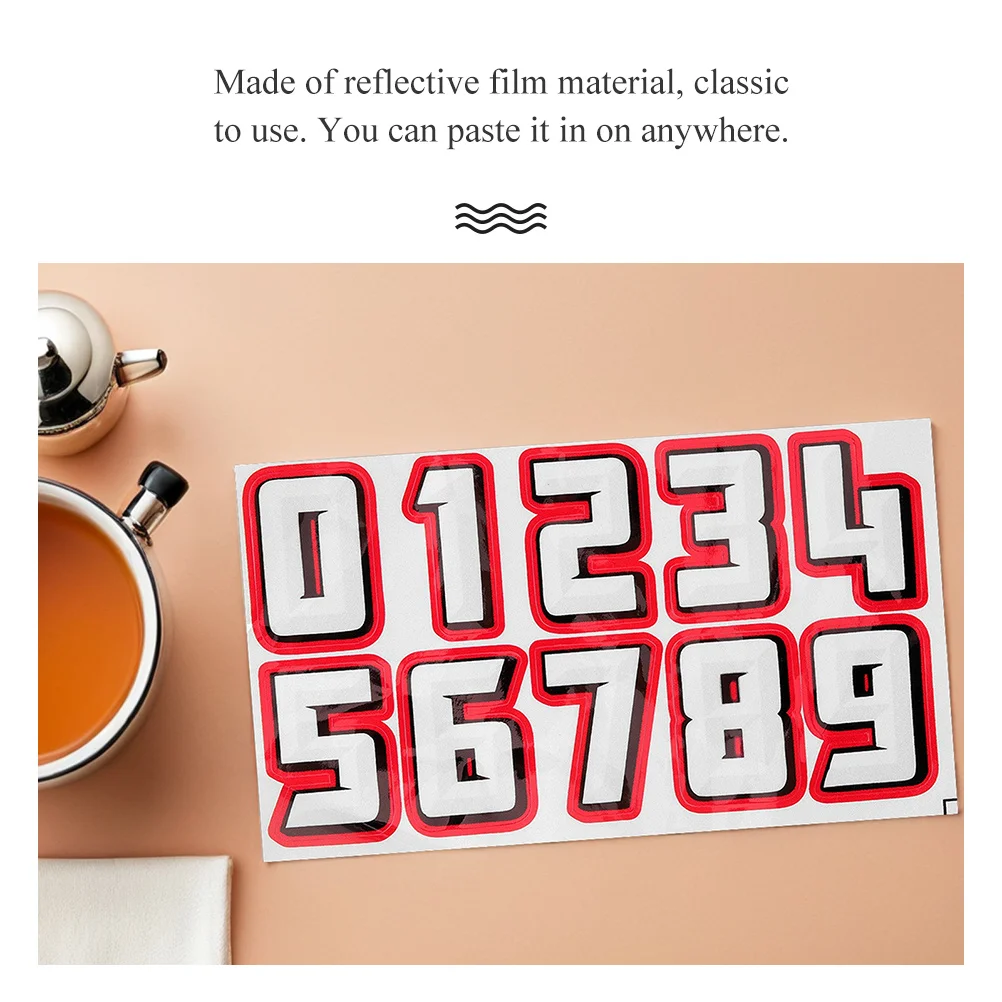 2 セットステッカー サッカー 野球 ホッケー デカール ステッカー番号 スポーツアクセサリー ユースフットボール番号 多機能