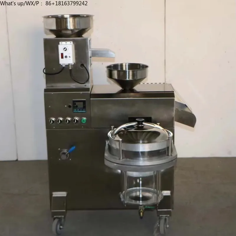 آلة صنع زيت الطعام من الفولاذ المقاوم للصدأ، زيت الفول السوداني، عصر زيت فول الصويا مع فلتر #2