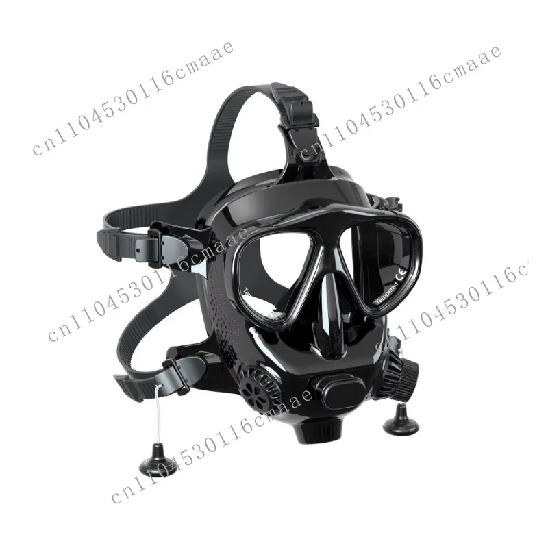 DIVE silicone full-face diving mask with underwater breathing device connection, universal type