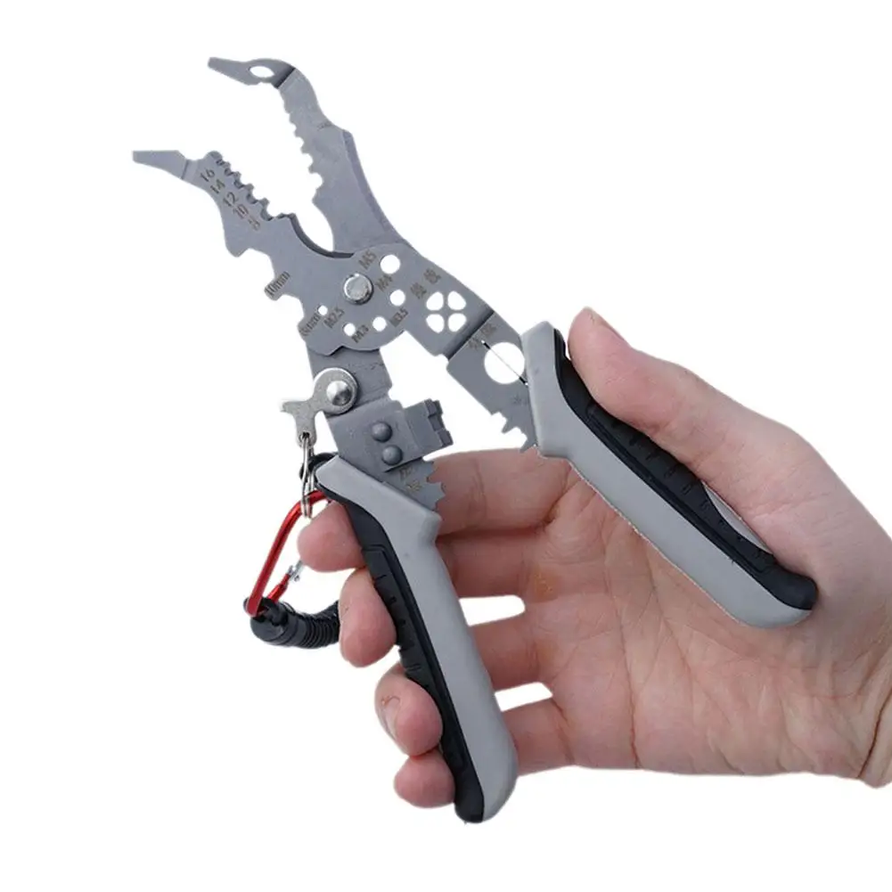 Crimper Cable Cutter Multifunctional Wire Stripper Adjustable Crimper Cable Cutter Pliers Tool For Electrician