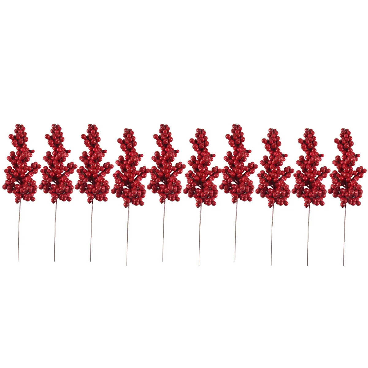 

10PCS Artificial Red Berries Decorative Branches with Red Berries Autumn Branches Christmas Picks Branch Berries