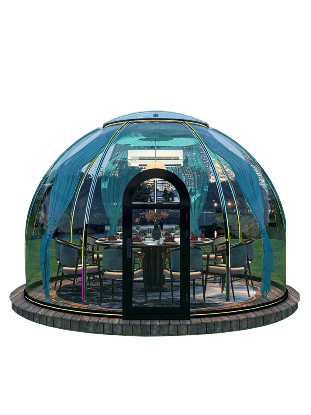 Transparent Dome Bubble House, Outdoor Glamping Camping Tent, Sky View Display Structure for Garden Event Exhibition Family