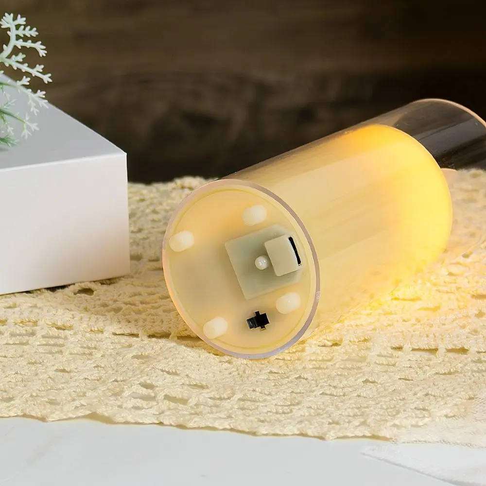 Bougies LED sans flamme rechargeables, minuterie scintillante réaliste, fausses bougies, lumière douce, tête pivotante, lampe de nuit d'ambiance