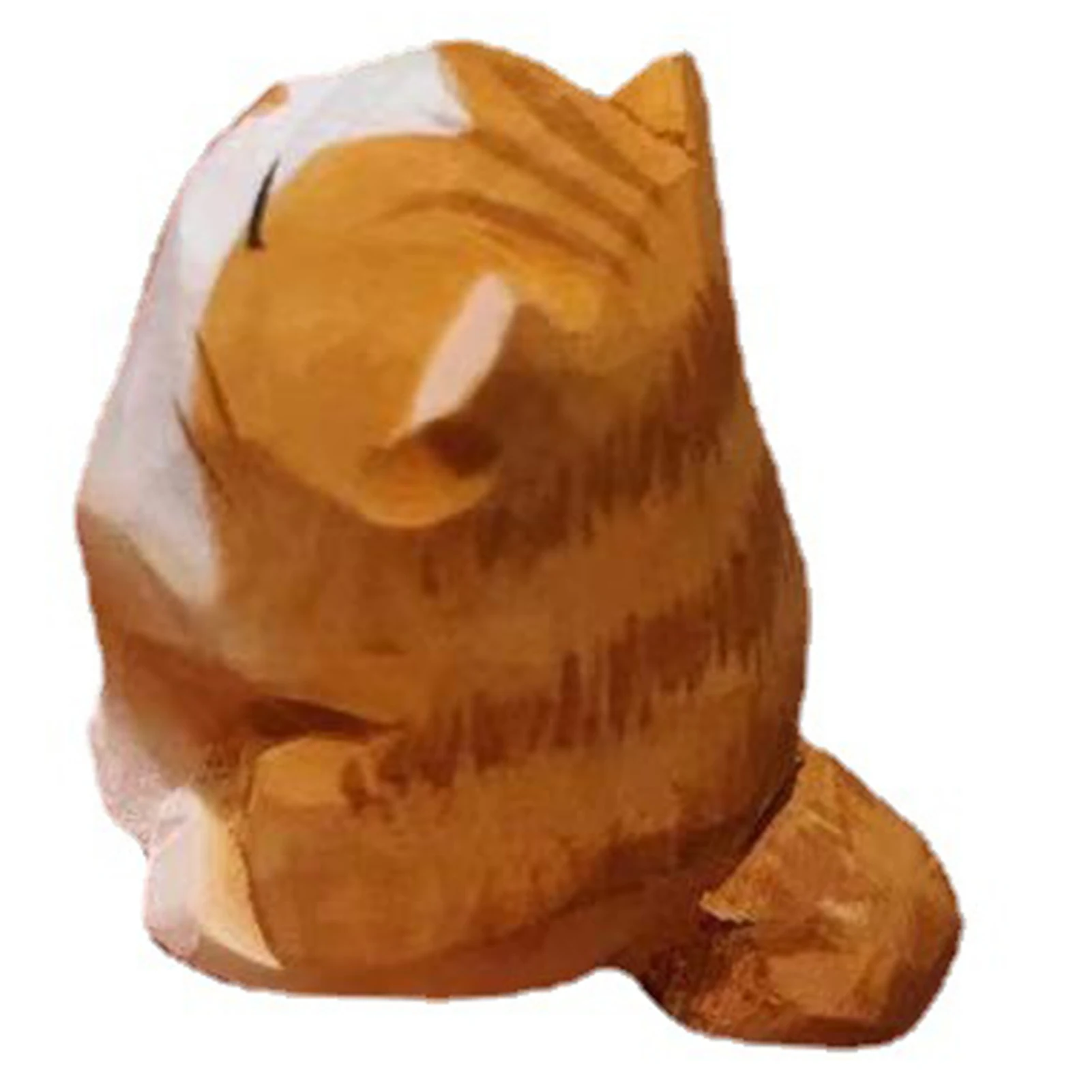 اليد نحت خشبية القط تمثال لطيف صغير القط التماثيل المنزل مكتب سطح المكتب ديكور اليدوية الخشب هريرة نحت هدية لمحبي القط