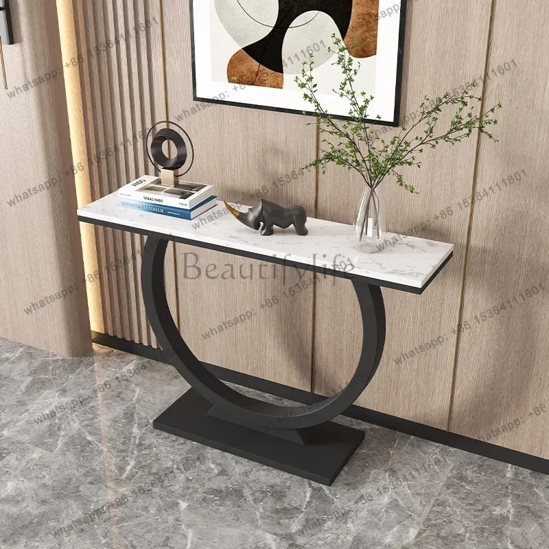 PG Aesthetic Vintage Console Table Modern Entryways Minimalist Table Unique Storage Living Room Furniture Mesas De Centro Sala