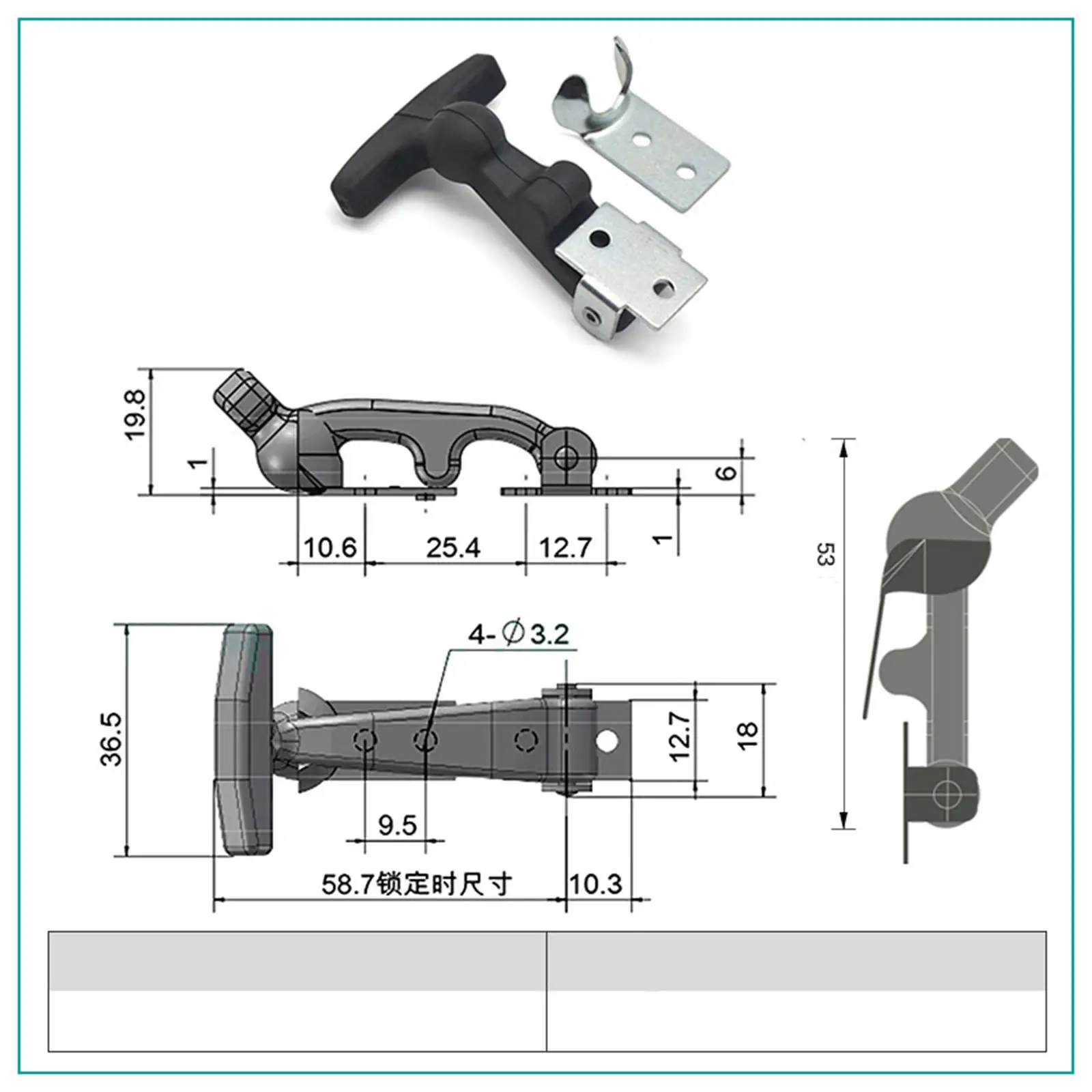 Engine Cover Hood Latch Stainless Steel Anti Vibration Buckle Trailer Catch for Car Truck Toolbox Engineering Machine