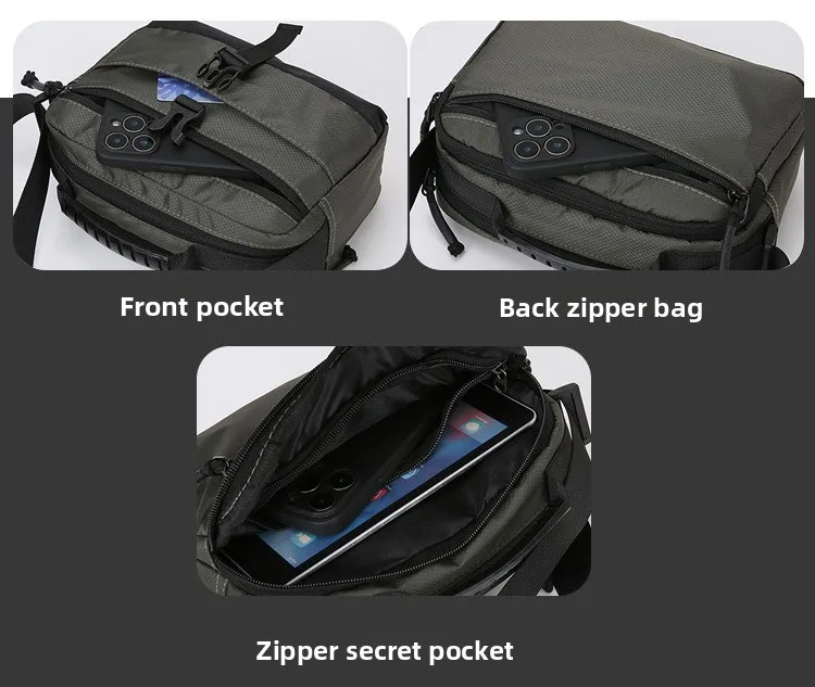 New Men's Single-shoulder Bag with Large Capacity, High-end Feel, Crossbody Bag, Versatile and Multi-functional Casual Bag