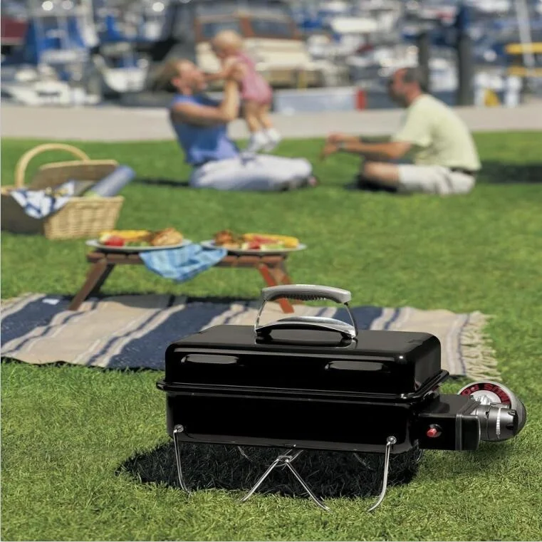 for Go Anywhere Outdoor Barbecue Gas Foldable Leg Tabletop Barbeque Mini Portable BBQ Gas Grill