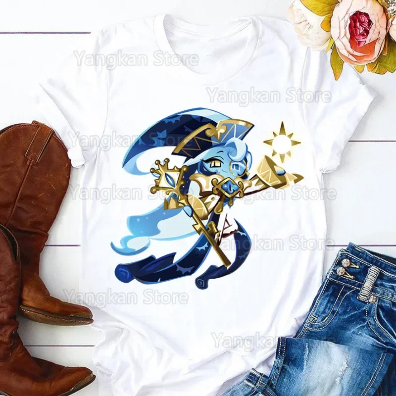 

Cookie Run Shadow Milk T Shirt Women Kawaii Cartoon Y2k Punk Funny T-shirt Hip Hop Unisex Streetwear Harajuku Female Clothing