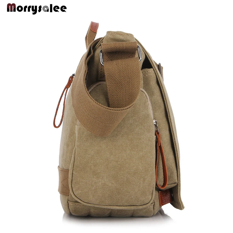 Men Handbag Cotton Canvas Bag Fashion Shoulder Bags Messenger Bag Version of Casual Flap Cell Phone Pocket,interior Slot Pocket