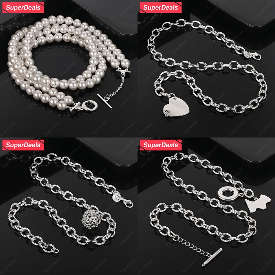 

SuperDeals 925 Sterling Silver Heart Hollow Ball Puppy Pendant Beads Necklace For Women Birthday Wedding Party Fine Cute Jewelry