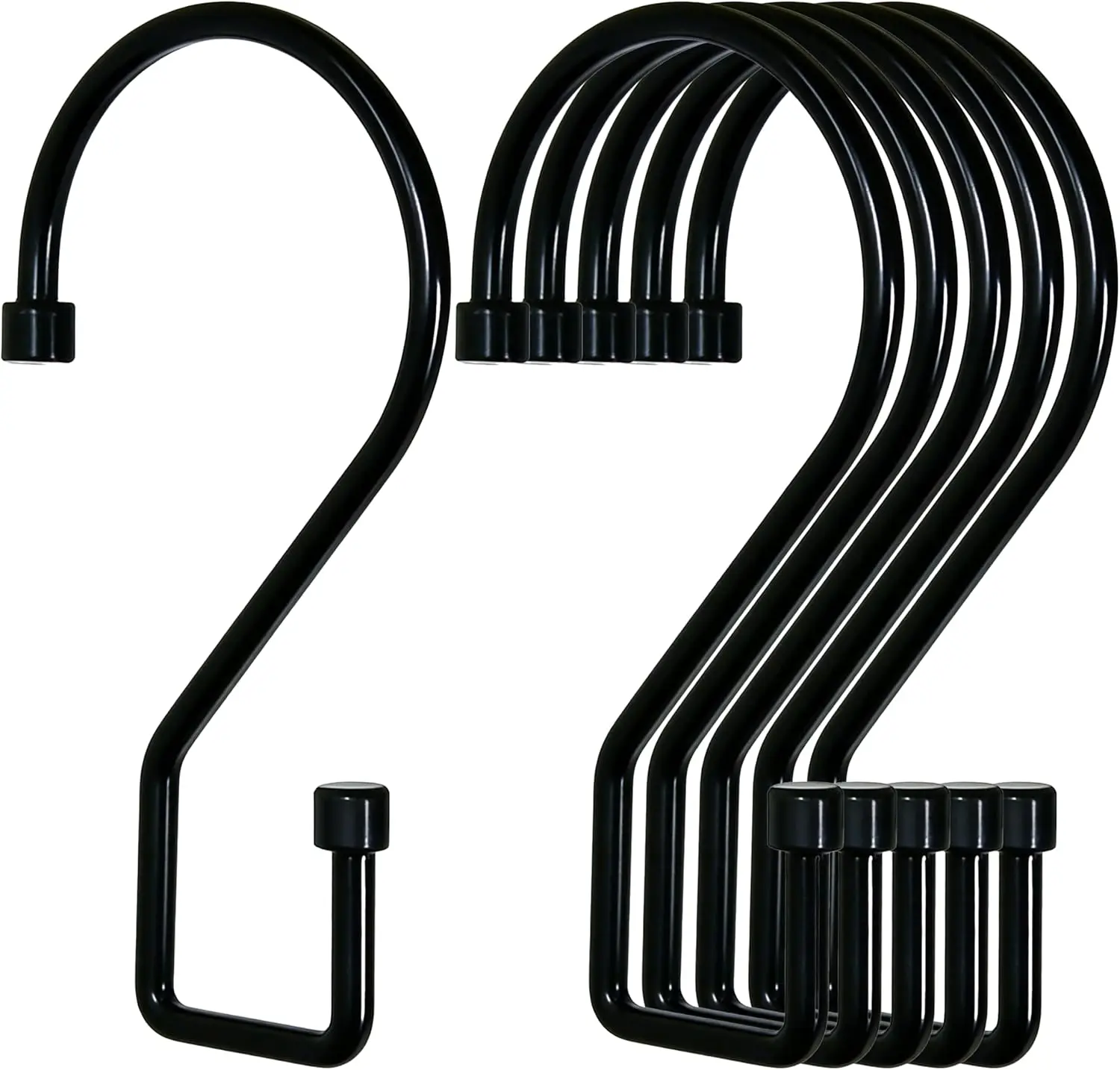 

12Pcs Heavy Duty S Hooks, 4 Inch Black Metal Hangers for Kitchen, Bathroom, Garden, Indoor & Outdoor