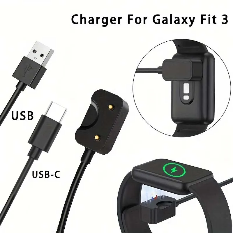

USB / Type C Charging Cable for Samsung Galaxy Fit 3 (SM-R390) Smart Watch Charger Adapter Dock Charger 100Cm/39.37Inch