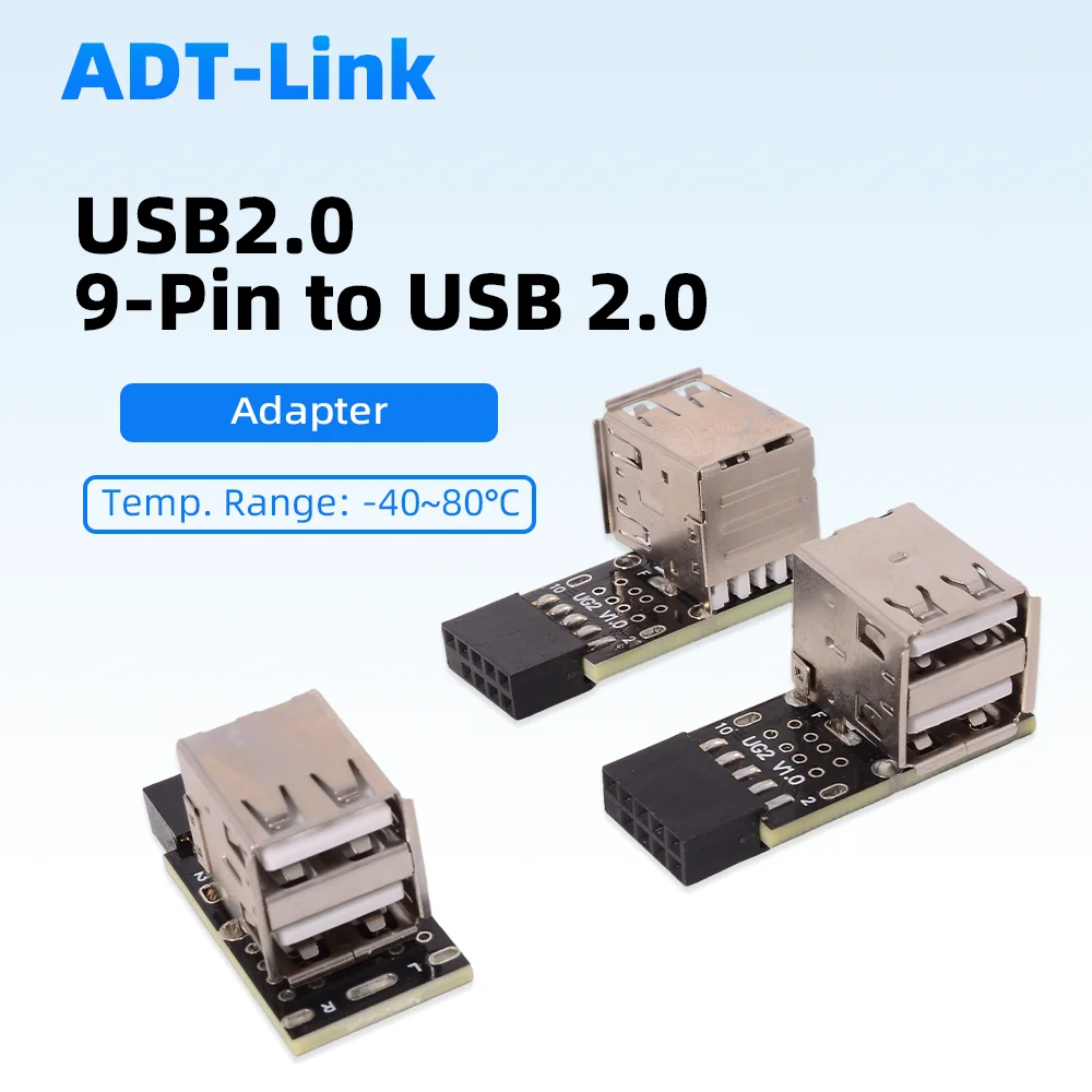 

9PIN To USB2.0 Adapter ITX Chassis Built-in Wireless Mouse Keyboard Receiver Bluetooth Wireless Network Interface Card