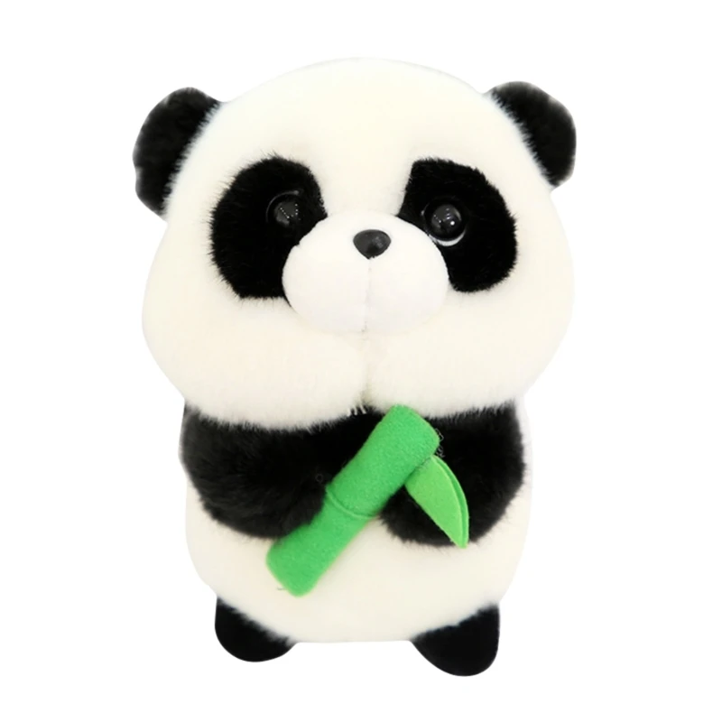 Stuffed Panda Chinese Panda Holding Bamboo Toy Room Decoration Emotion Appease for Toddler Girls Office Ornament