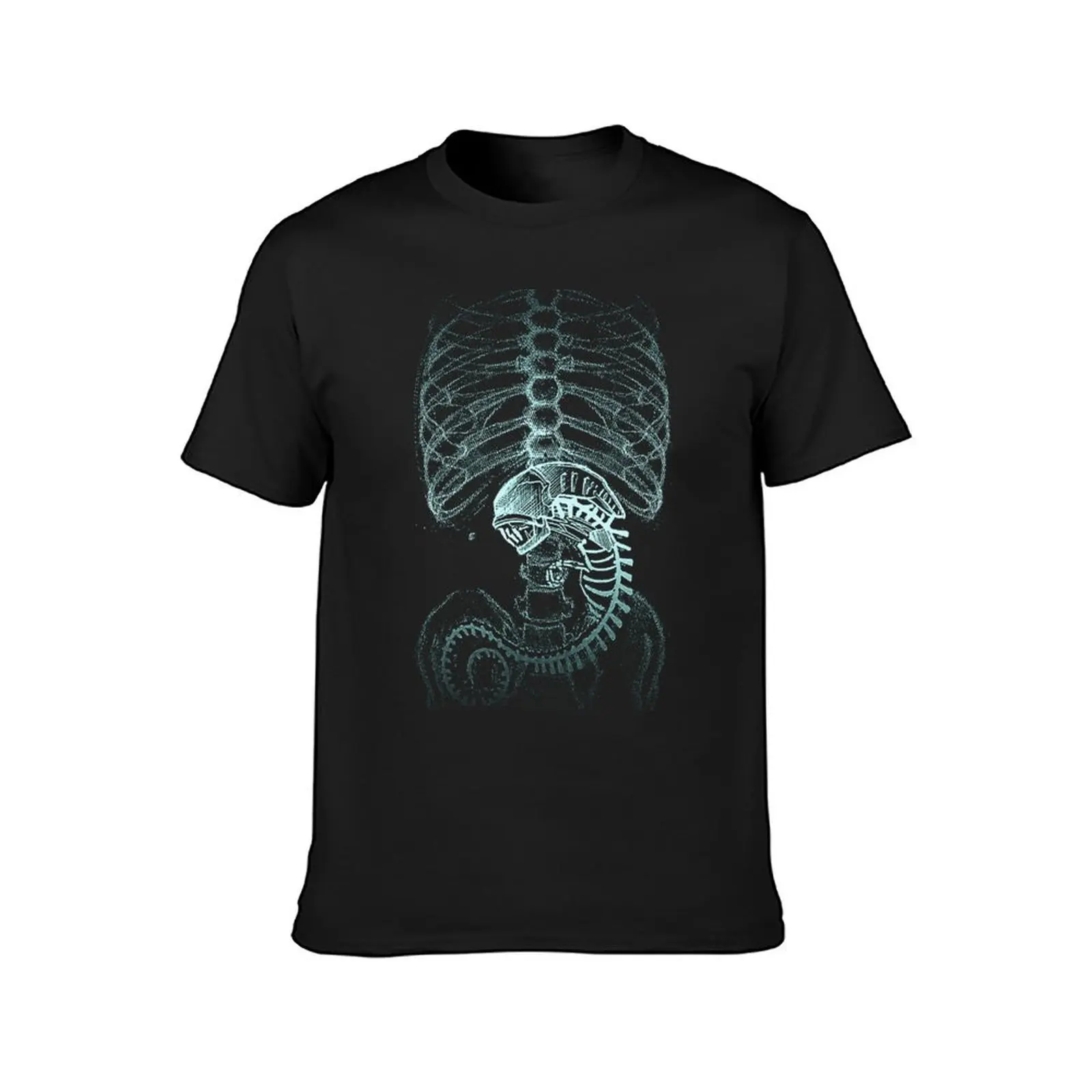 Alien Xenomorph X-Ray T-Shirt graphics summer top Blouse t shirts for men cotton