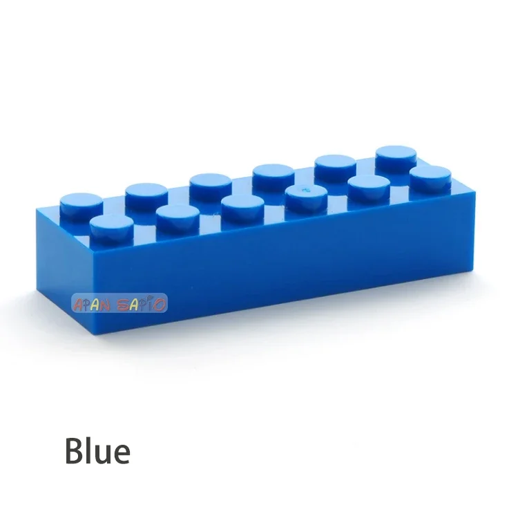 100 stücke 2x6 Dot DIY Bausteine Dicke Zahlen Bricks Pädagogisches Kreative Größe Kompatibel Mit 2456 Kunststoff Spielzeug für Kinder