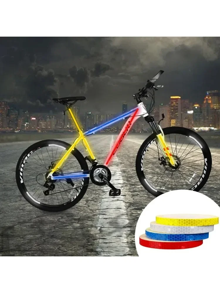 AliExpress 8m Reflective Tape PVC Bicycle Wheels Reflect Fluorescent Sticker Bike Reflective Sticker Strip Tape