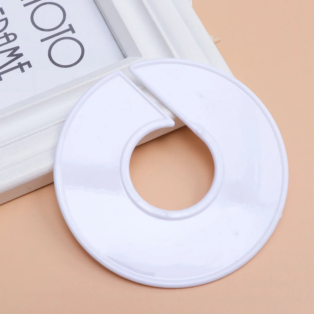 

10 Pcs Separator Partition Great for Clothing Hanger Size Buckles Round Clothes White Neutral
