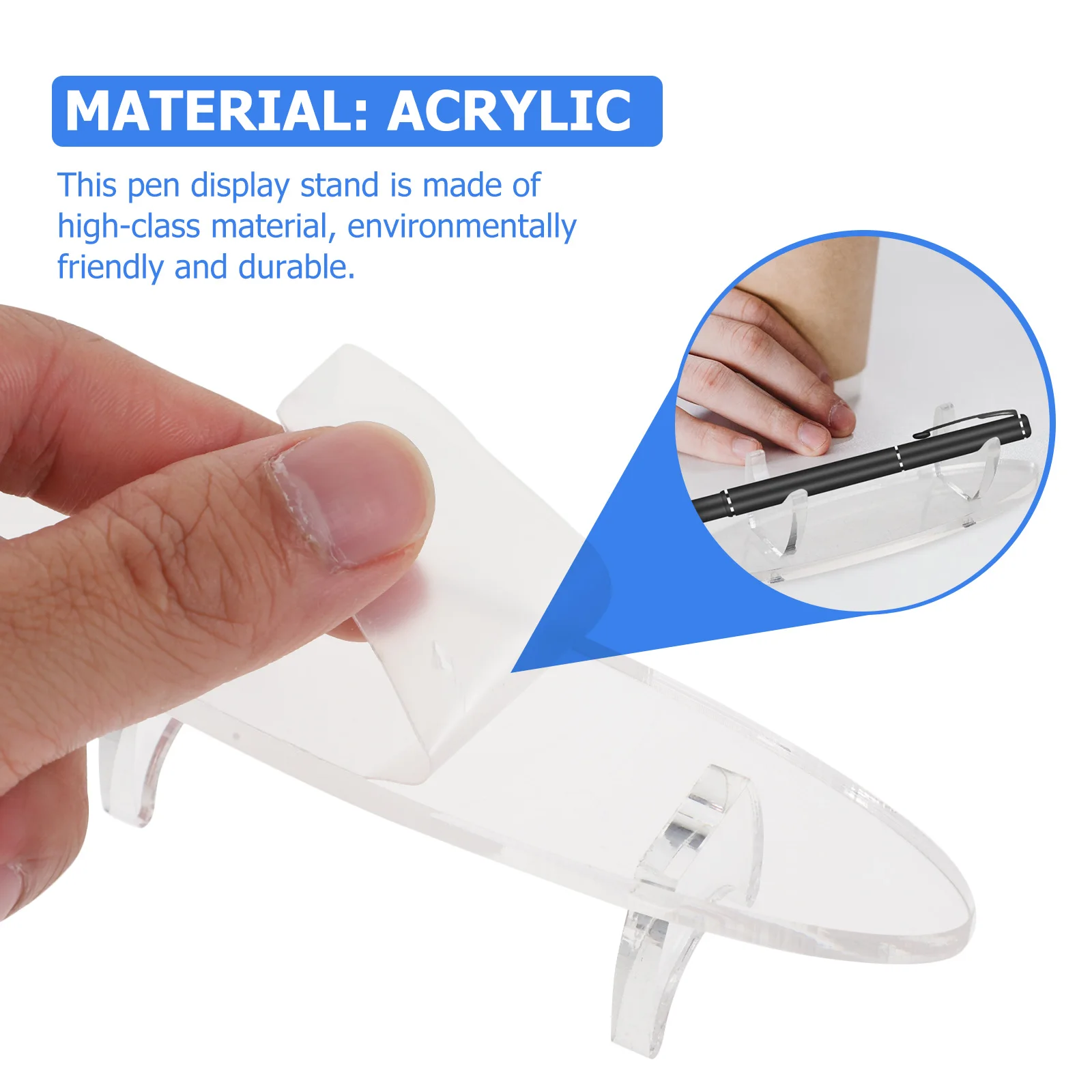 2 قطعة رف شاشة القلم الاكريليك حامل قلم حبر شفاف لوازم القرطاسية منظم سطح المكتب لوازم القرطاسية #6