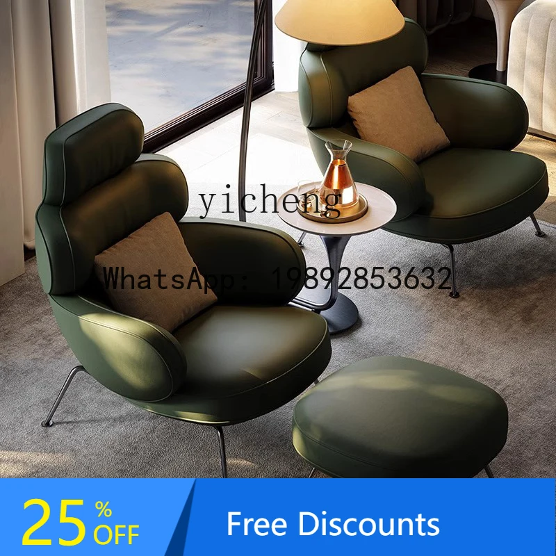 

AA Italian villa living room single furniture, modern oriental all-leather sofa chair