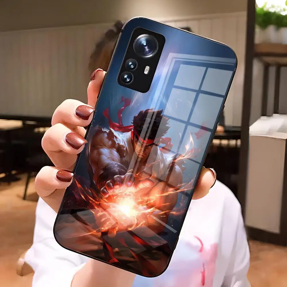 Street Fighter Ryu Phone Case For Samsung S25 S24 S23 S22 S21 S20 Plus Ultra Note20 Glass Phone Case Popular Premium