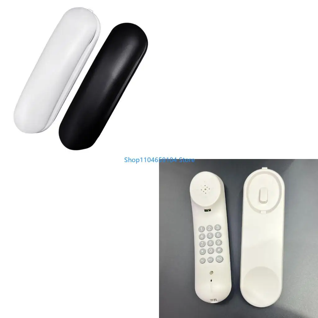 Wall Mountable Corded Telephone Desktop House Phone Seniors Caller Big Button