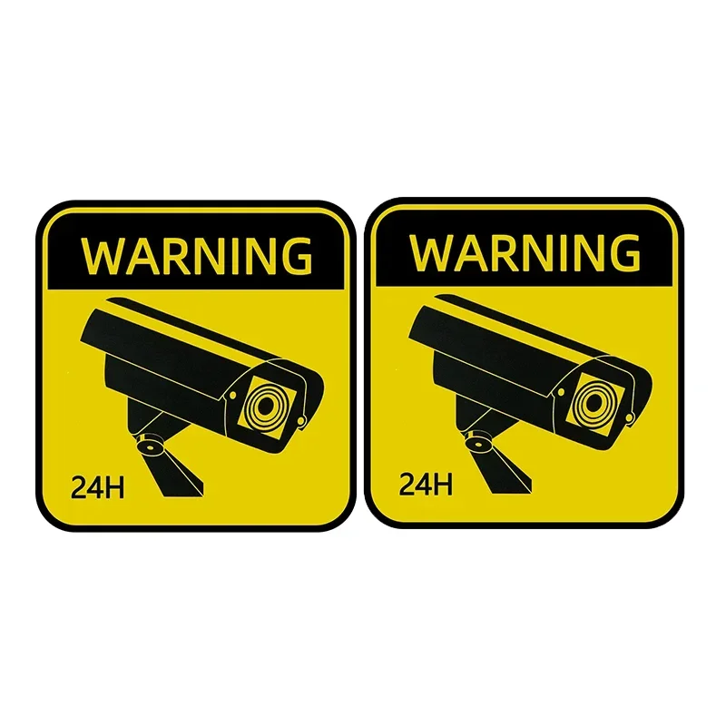CCTV Waterproof Sunscreen Warning Signs Car Sticker Video Surveillance Alarm Stickers Car Styling Accessories 5cm*5cm